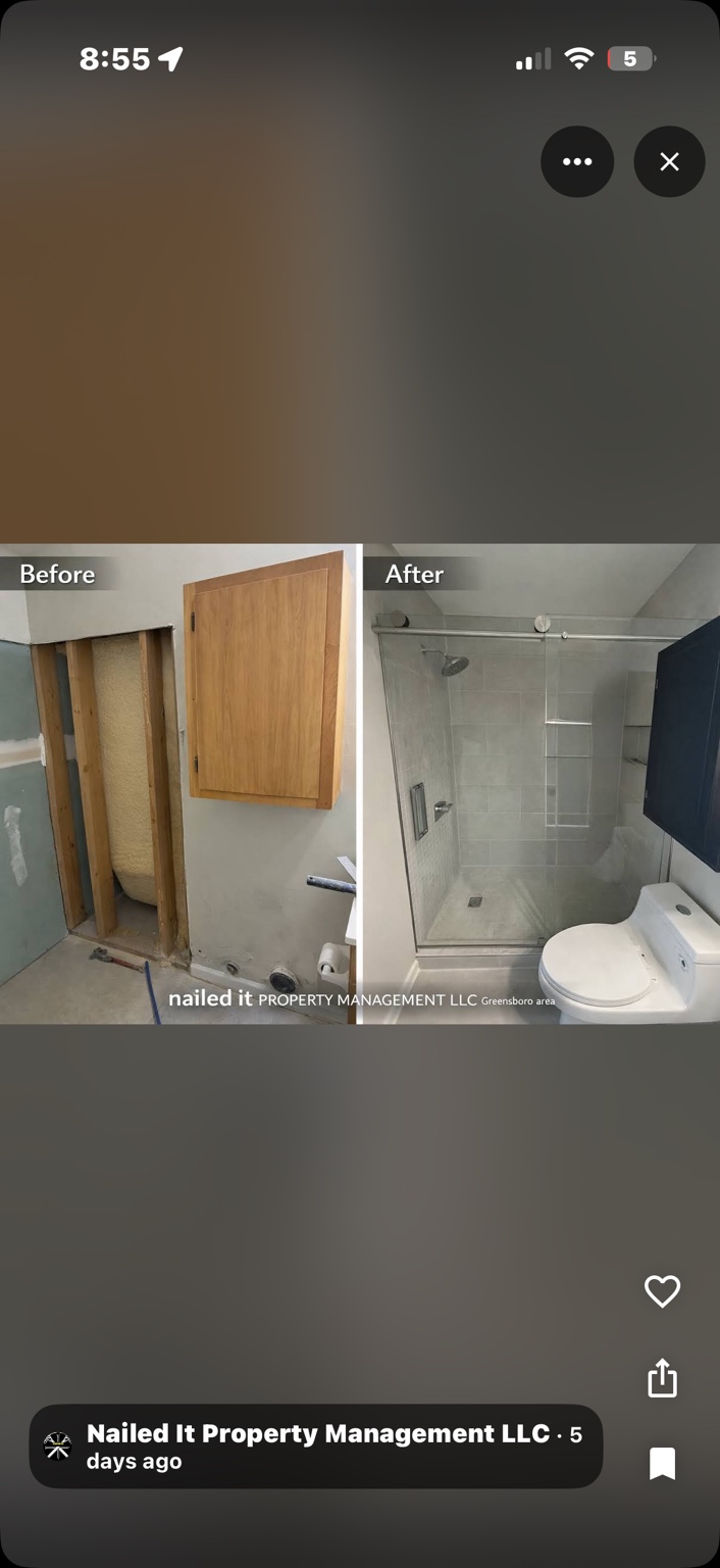 Bathroom renovation before and after comparison from a local remodeling project